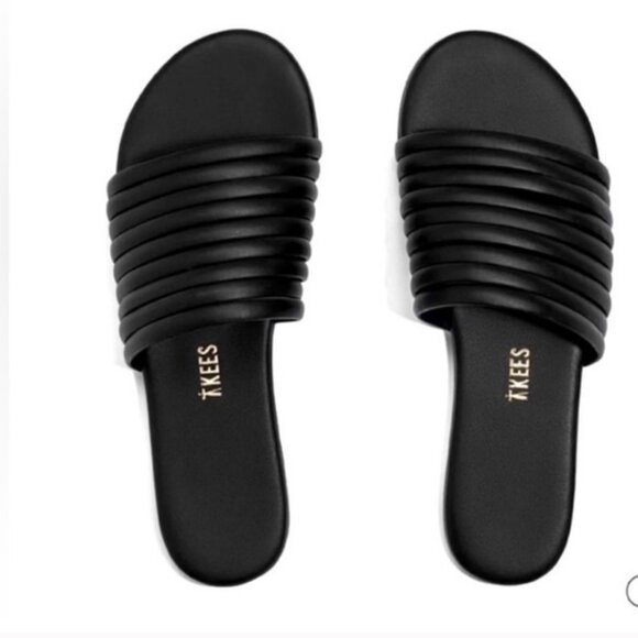 TKEES Caro Black Strappy Sandals - Picture 1 of 9
